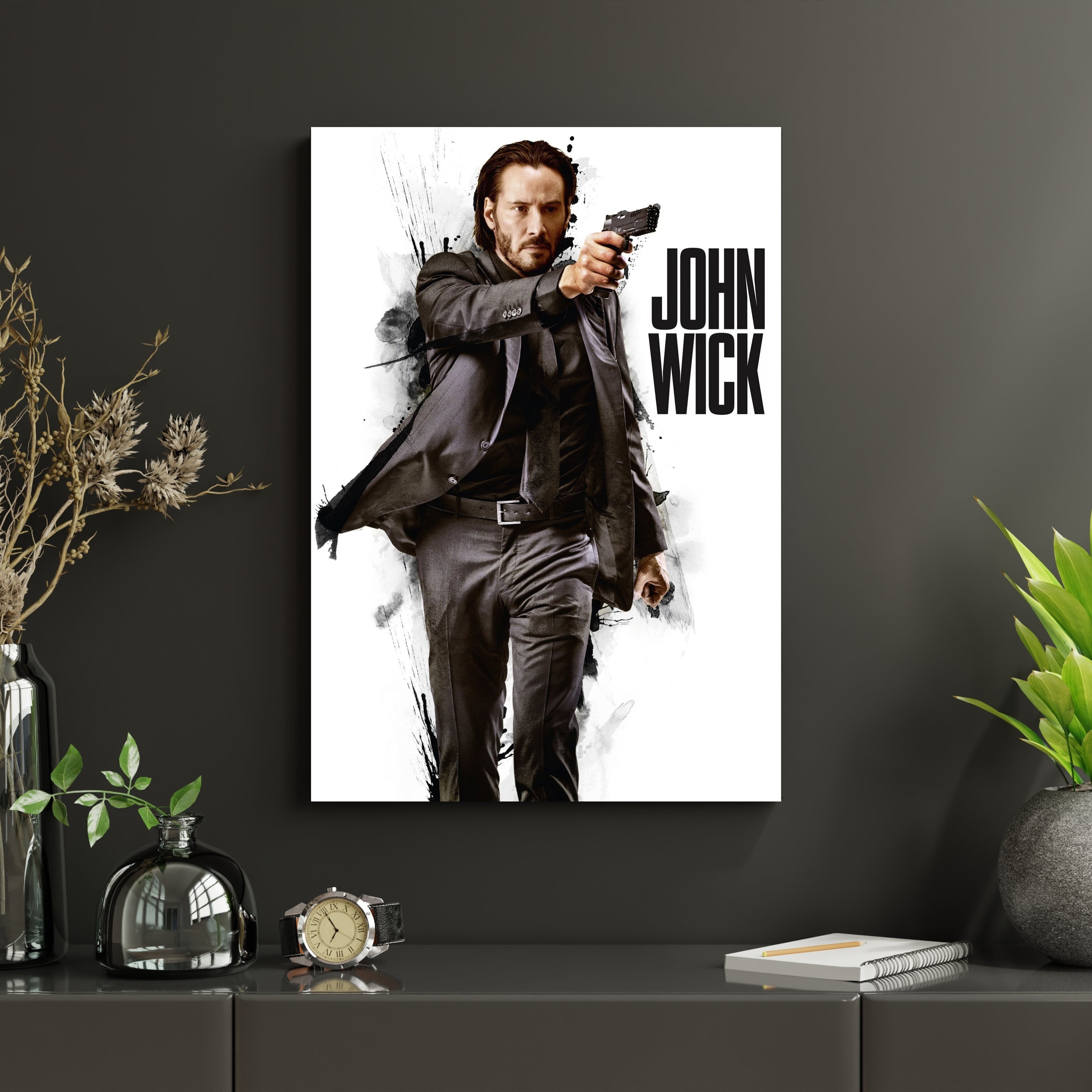 John Wick Action Poster | Modern Movie Wall Art Print Lazywalls
